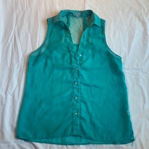 3/$15 Turquoise Charlotte Russe Button-Down Shirt
